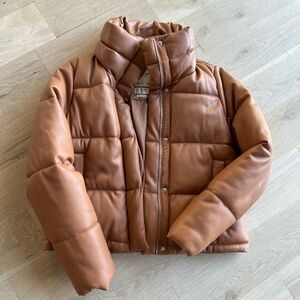 Abercrombie faux leather bomber